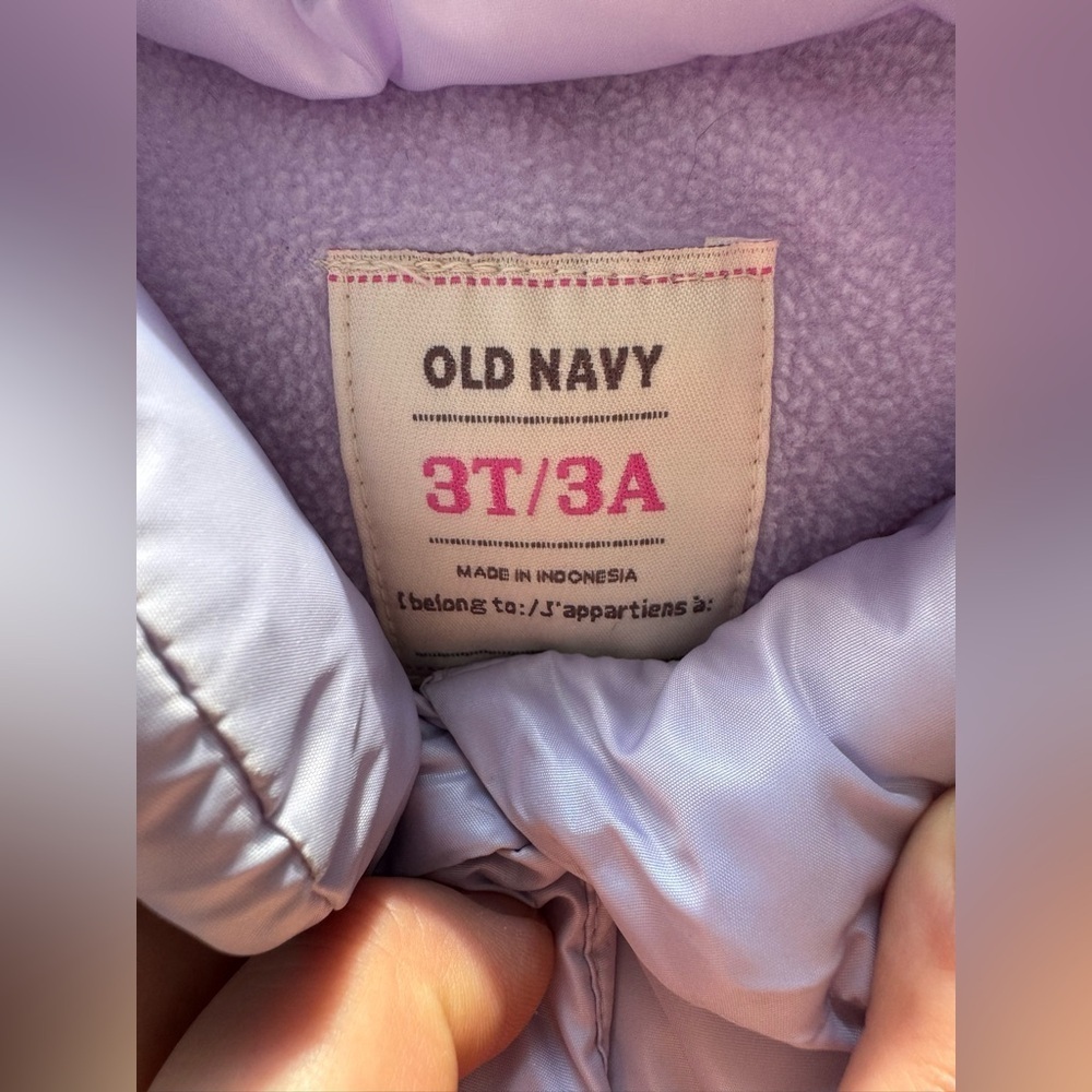Y2k Old Navy Purple/Blue Puffer Vest 3T - Picture 6 of 7